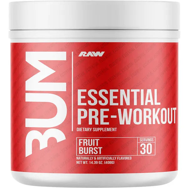 CBUM Essential Pre-Workout Fruit Burst - 408g - Raw Nutrition - Sporto papildai