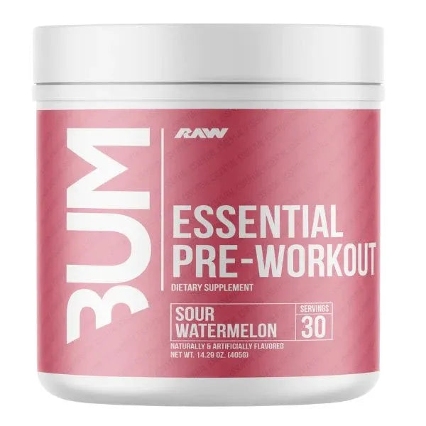 CBUM Essential Pre-Workout Sour Watermelon - 405g - Raw Nutrition - Sporto papildai