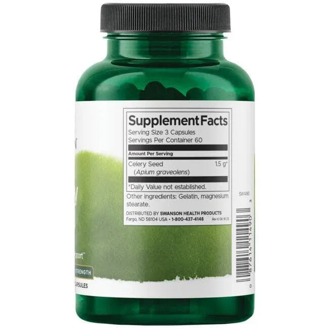 Celery Seed - 500 mg - N180 - Salierų sėklos - Swanson - Papildai