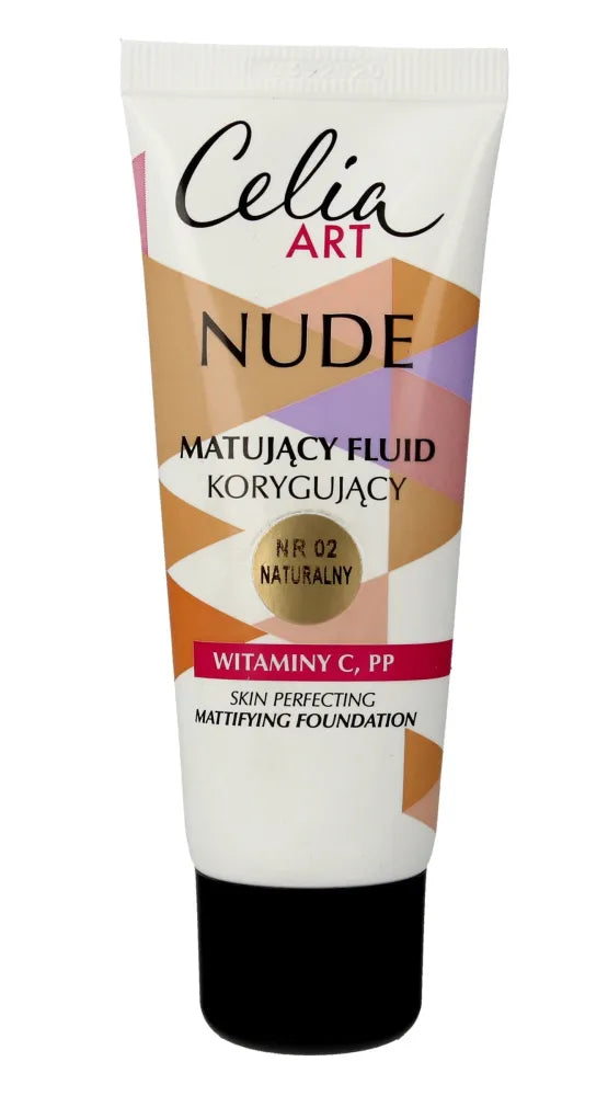 Celia Art Nude Mattinantis Korreguojantis Skystis Nr. 02 Natūralus 30ml - Kosmetika