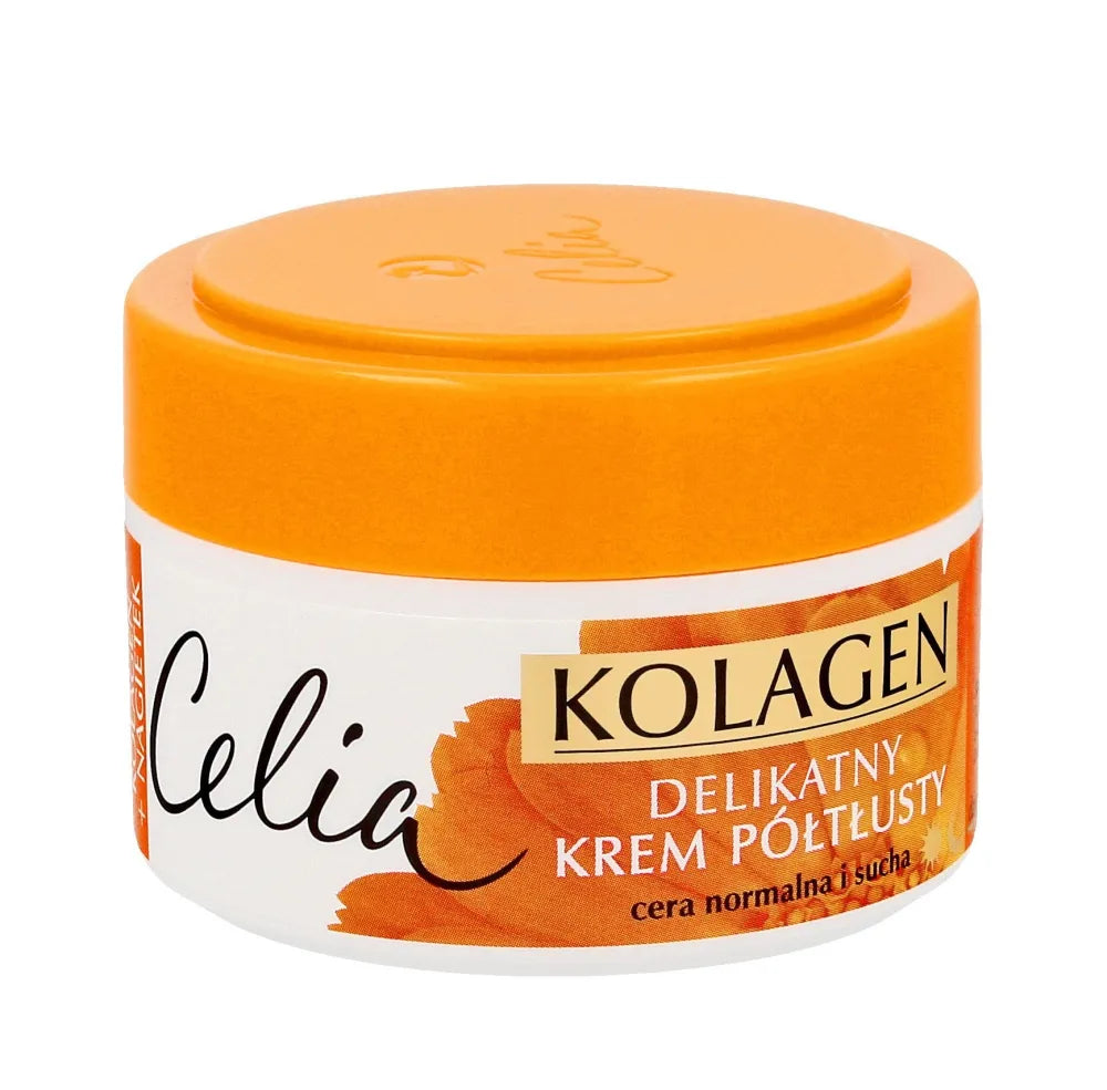 Celia Krem marigold su kolagenu pusiau riebus 50ml - Kosmetika