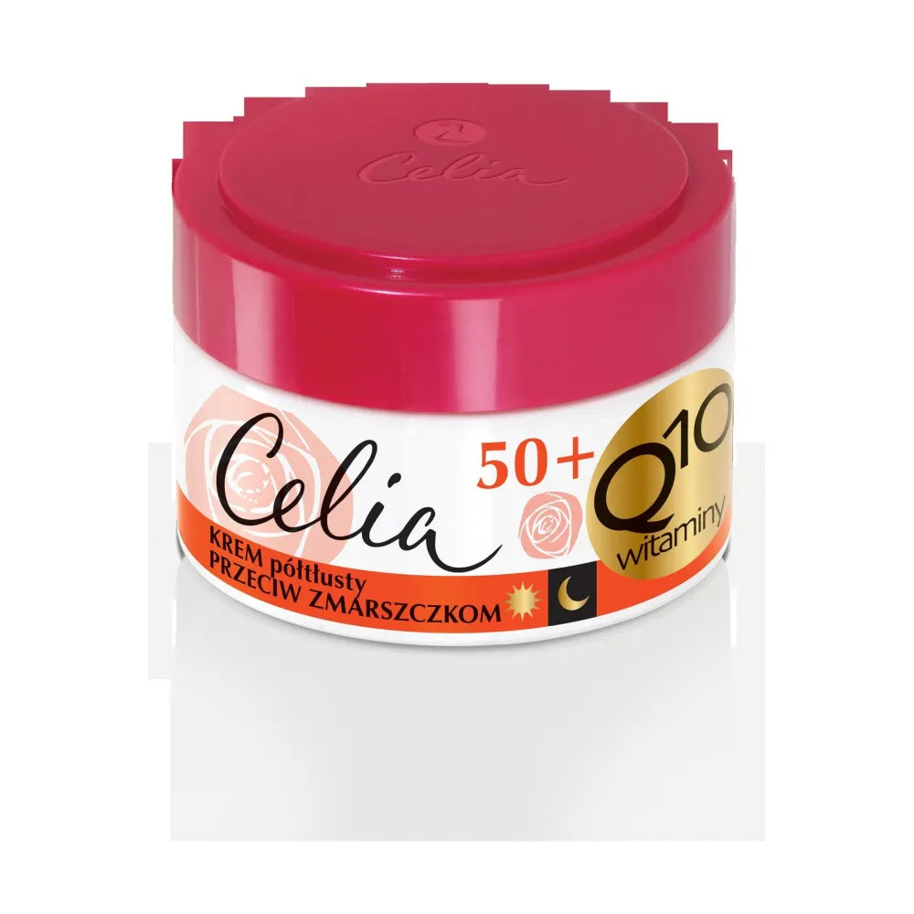 Celia Q10 Vitaminai 50+ Pusiau riebus kremas prieš raukšles dienai ir nakčiai 50ml - Kosmetika