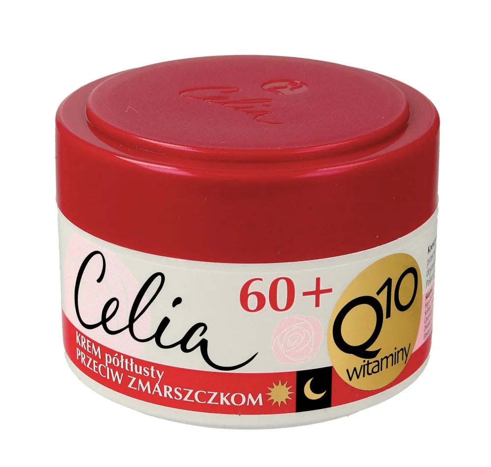 Celia Q10 Vitaminai 60+ Pusiau riebus kremas prieš raukšles dienai ir nakčiai 50ml - Kosmetika