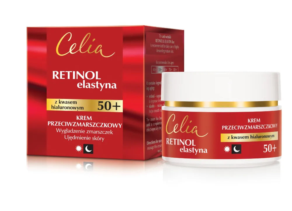 CELIA Retinol Elastin Anti-wrinkle Cream 50+ dienai ir nakčiai 50 ml - Kosmetika