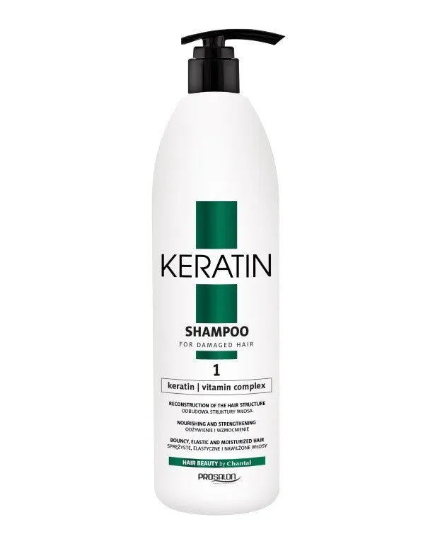 CHANTAL ProSalon Keratin atkuriamasis šampūnas pažeistiems plaukams 1000g - Kosmetika