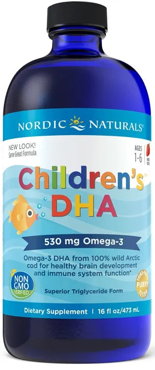 Children’s DHA 530mg Omega-3 Strawberry - 473 ml - Nordic Naturals - Papildai
