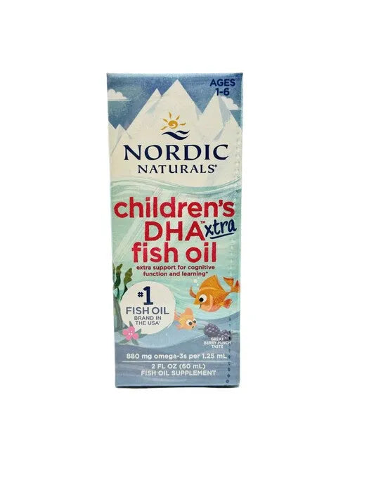 Children’s DHA Xtra Fish Oil 880mg Berry Punch - 60 ml - Nordic Naturals - Papildai