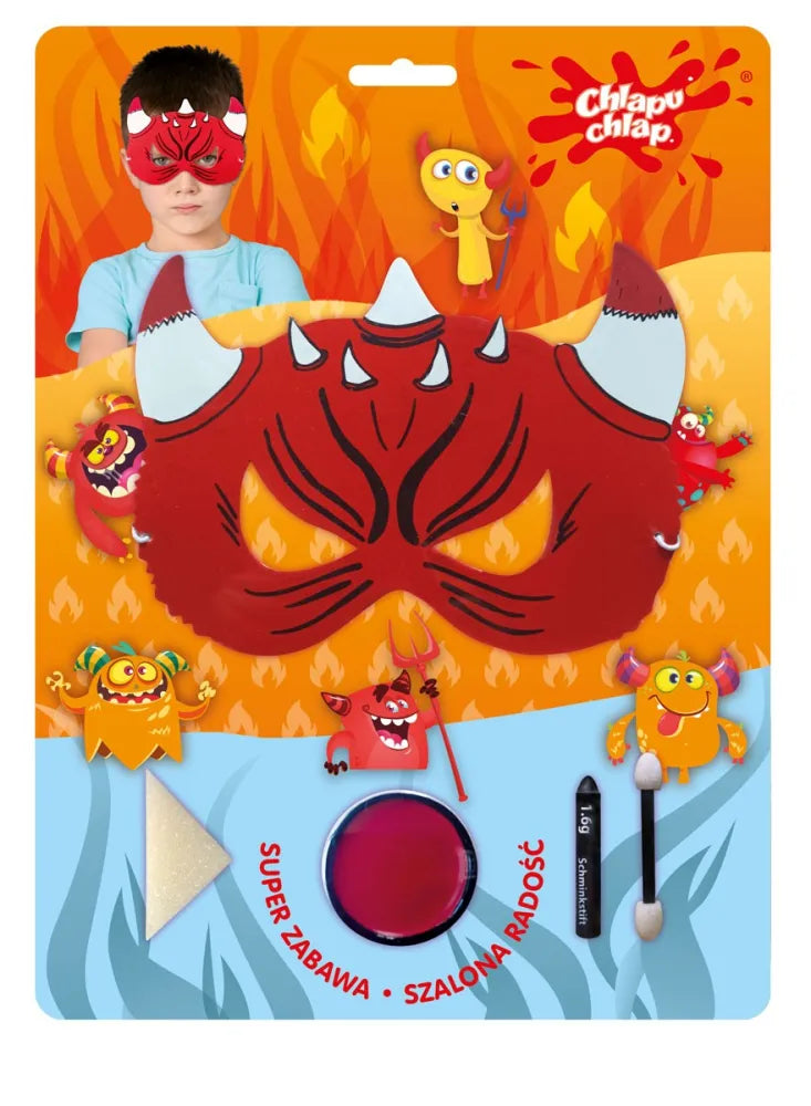 CHLAPU CHLAP CREATIVE PLAY KIT - DEVIL MASK - Vaikui ir mamai