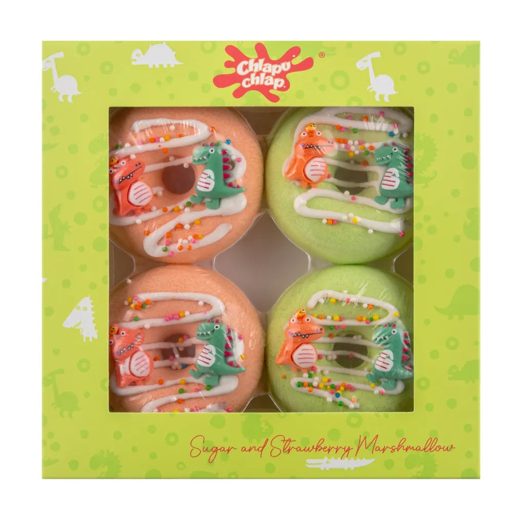 CHLAPU CHLAP Donut bath set sugar foam 4 pcs. - Vaikui ir mamai