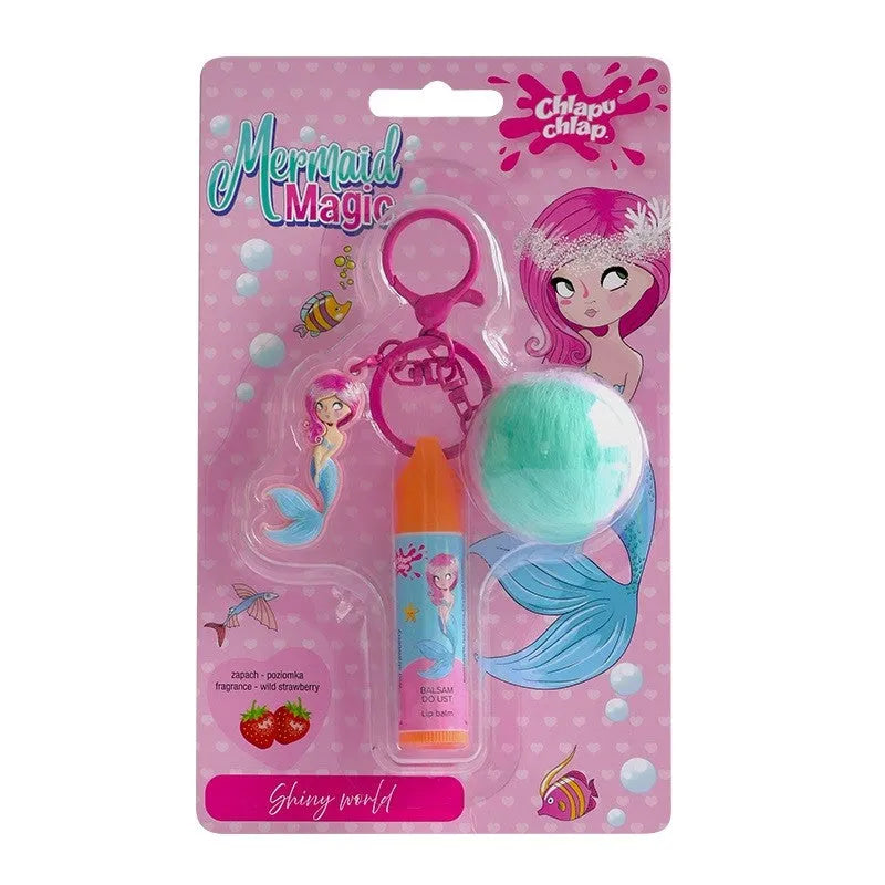 CHLAPU CHLAP Lip Gloss with Mermaid Magic pendant - strawberry - Kosmetika