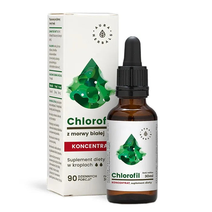 Chlorophyll from white mulberry drops 30 ml - AURA HERBALS - Papildai