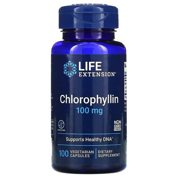 Chlorophyllin 100mg - 100 vcaps - Life Extension - Papildai