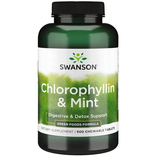 Chlorophyllin & Mint - N500 - Chlorofilas su pipirmėte - Swanson - Papildai