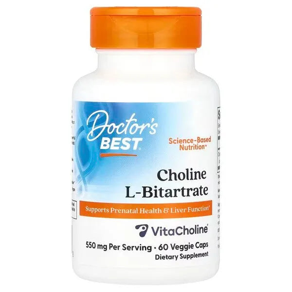Choline L-Bitartrate 550mg - 60 vcaps - Doctor’s Best - Papildai