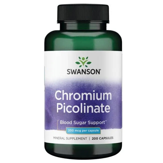 Chromium Picolinate - 200 mcg - N200 - Chromo pikolinatas - Swanson - Papildai