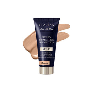 CLARESA Beauty Protective Foundation Moisturizing with SPF 50 2W Medium Warm 30 ml. - Kosmetika