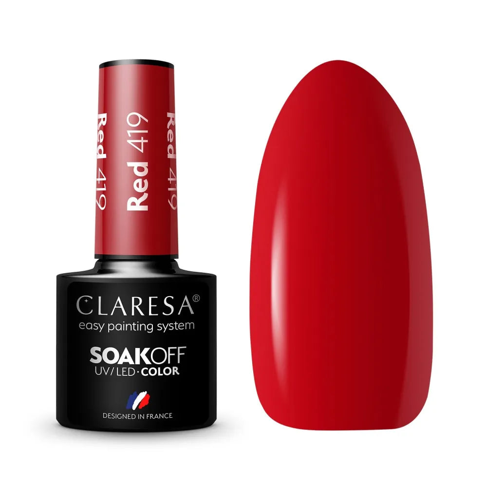 CLARESA Hybrid nagų lakas RAUDONAS - 419 5g - Kosmetika