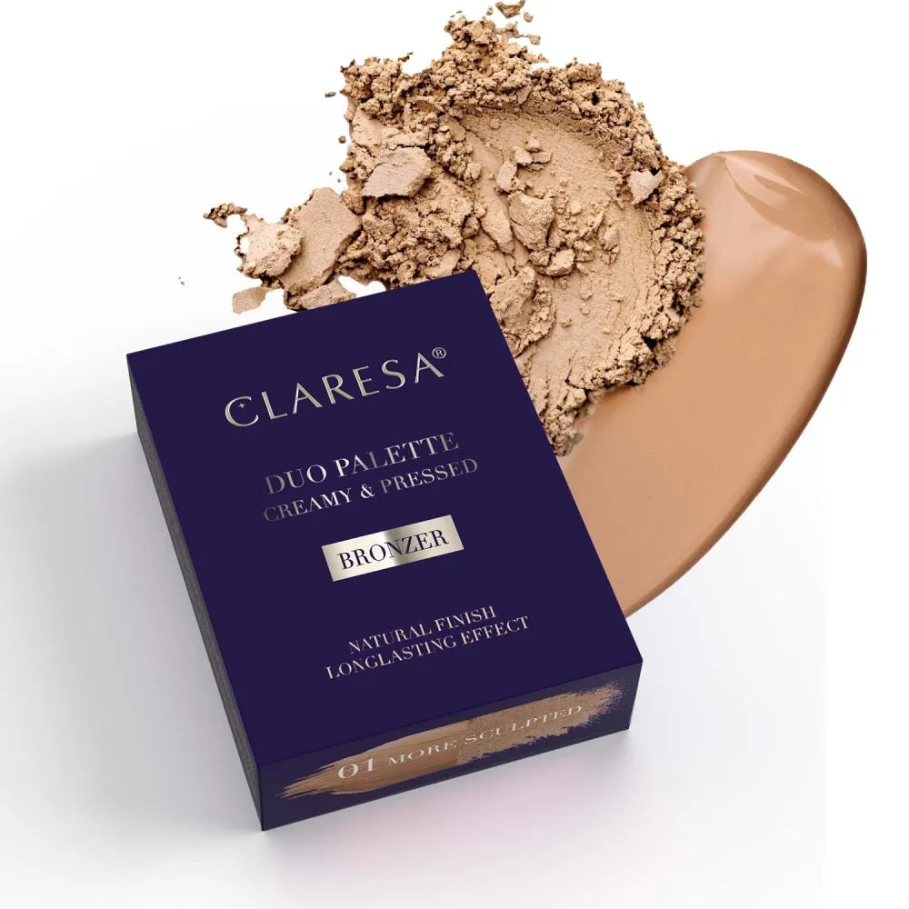 CLARESA Kreminė pudros kontūravimo paletė Bronzantas 01 More Sculpted 8,5 g - Kosmetika