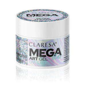 CLARESA N Dekoratyvinis gelis - Megastar Silver Flick 10 g - Kosmetika