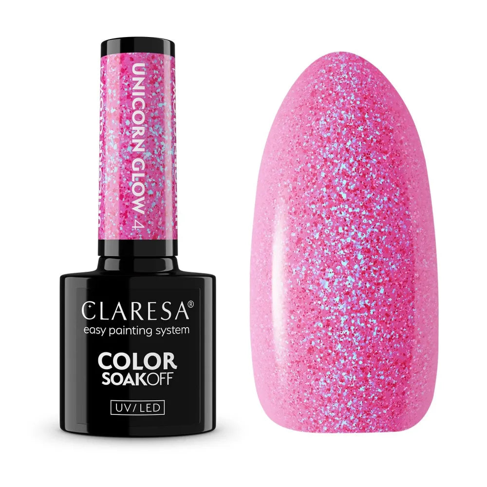 CLARESA N Hybrid Varnish Unicorn Glow 04 5 g - Kosmetika
