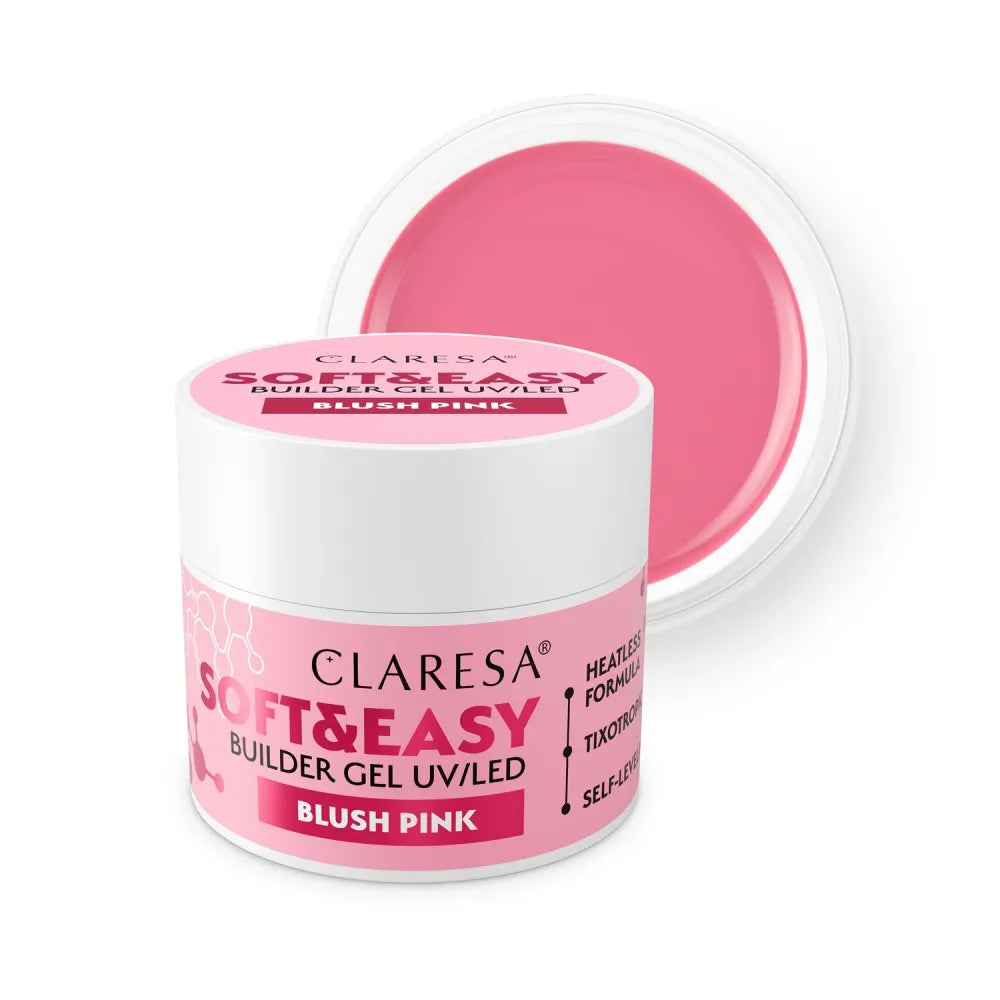 CLARESA N Soft&Easy Builder Skaistalai Rožinė Nagų Statybos Gelis 90g - Kosmetika