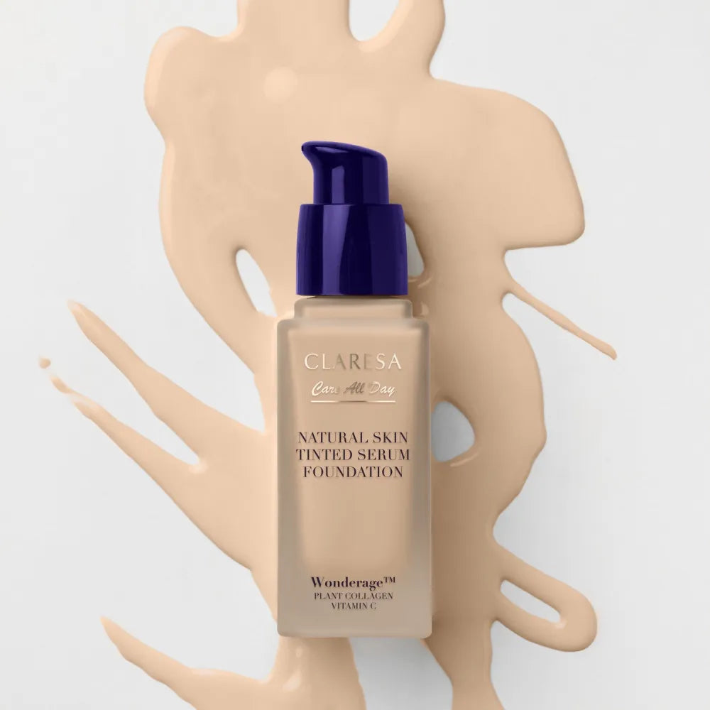 CLARESA Natural Skin Tinted Serum Foundation Primer-Serum with Finish 1W Light Warm 32 ml. - Kosmetika