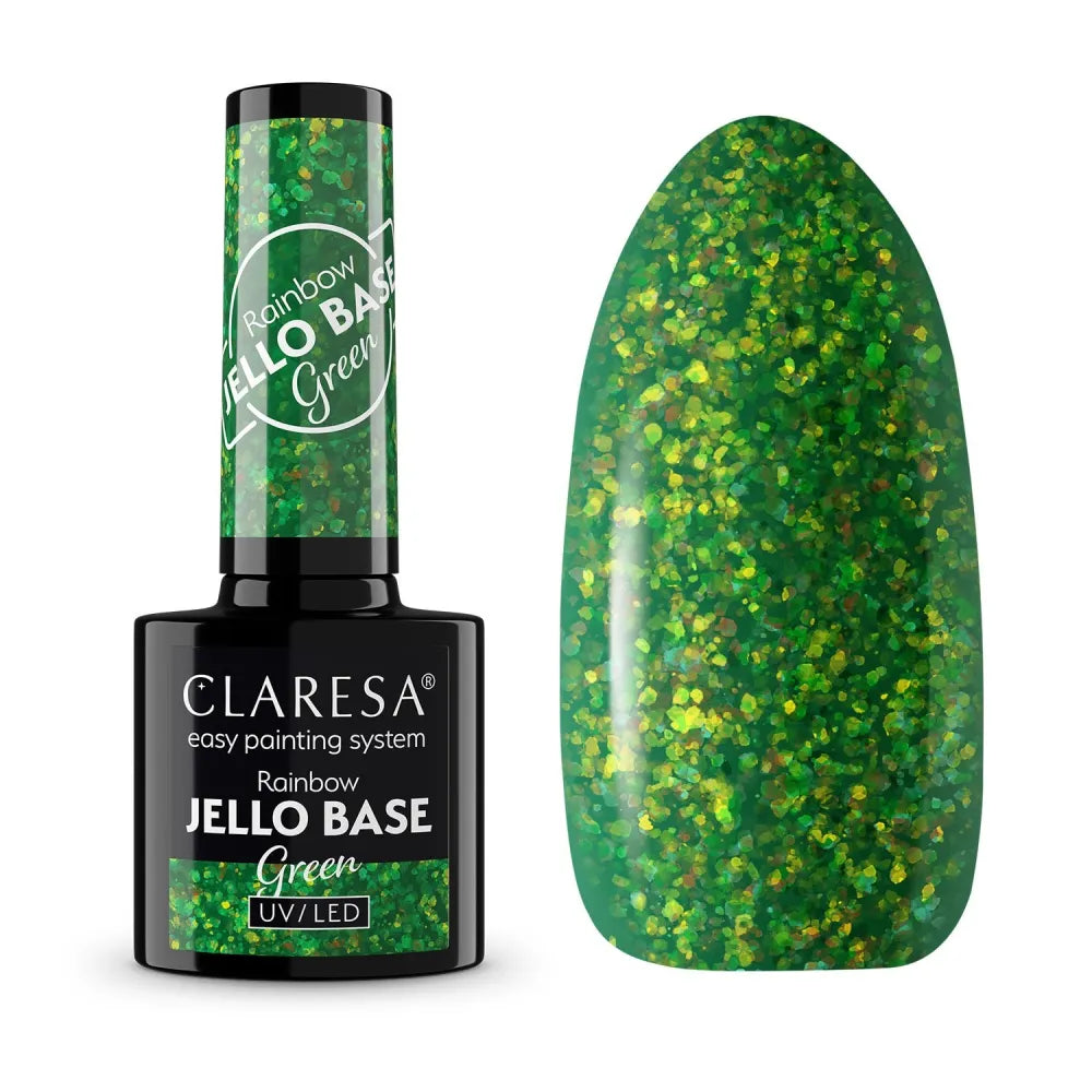 CLARESA Rainbow Hybrid Base - Jello Bazė Žalia - Kosmetika