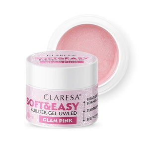 CLARESA Soft&Easy Builder Nail Gel - Glam Pink 45g - Kosmetika