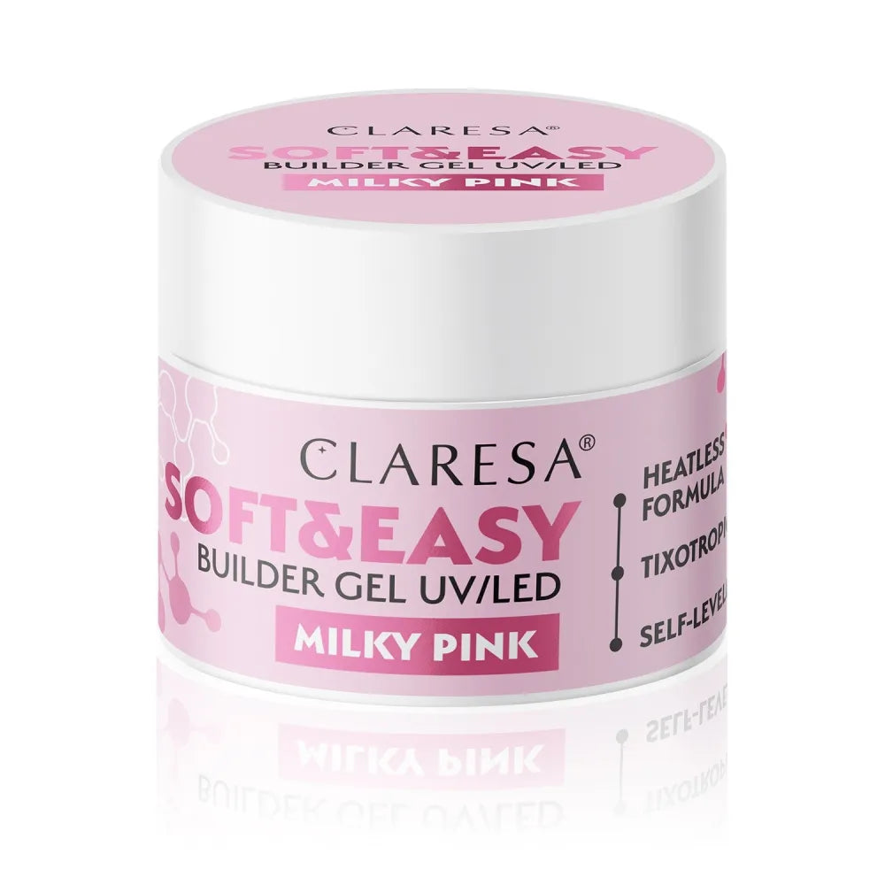 CLARESA Soft&Easy Builder Nail Gel - Pieninis Rožinis 45g - Kosmetika