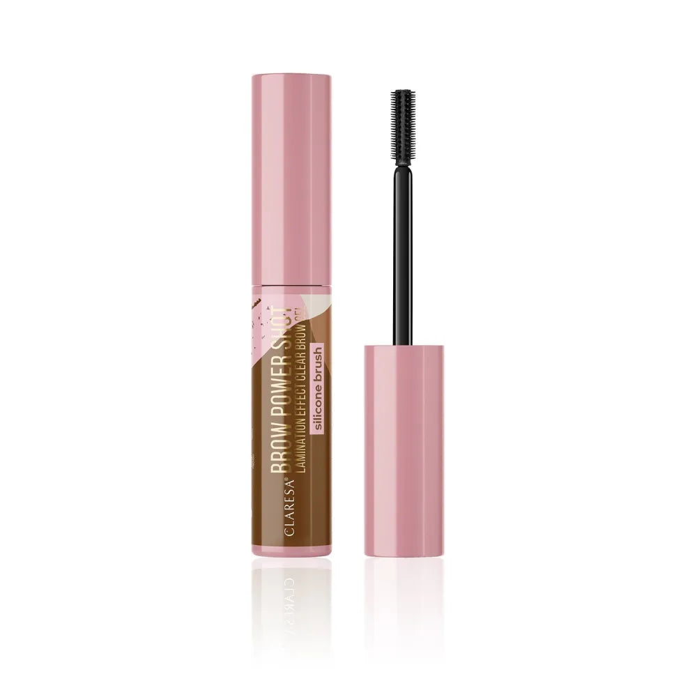CLARESA Transparent Brow Styling Gel with Caffeine Power Shot - laminavimo efektas 8g - Kosmetika