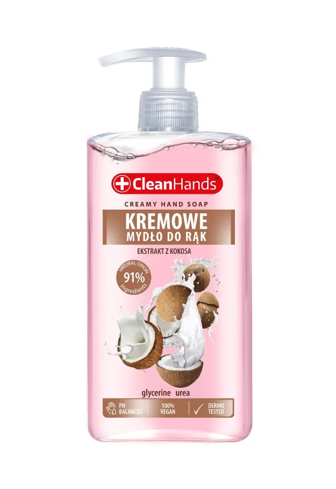 CLEAN HANDS Kreminė kokosų skystas muilas 300 ml - Kosmetika