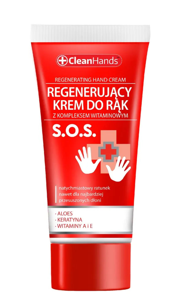 CLEAN HANDS Regeneruojantis rankų kremas S.O.S 30 ml - Kosmetika