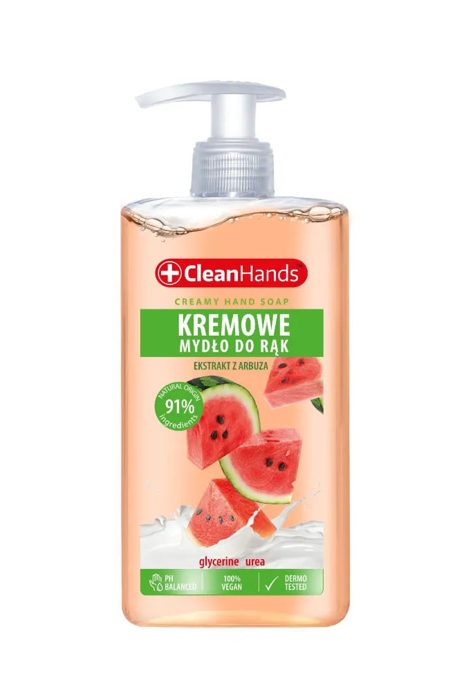 CLEAN HANDS Watermelon kreminis skystas muilas 300 ml - Kosmetika