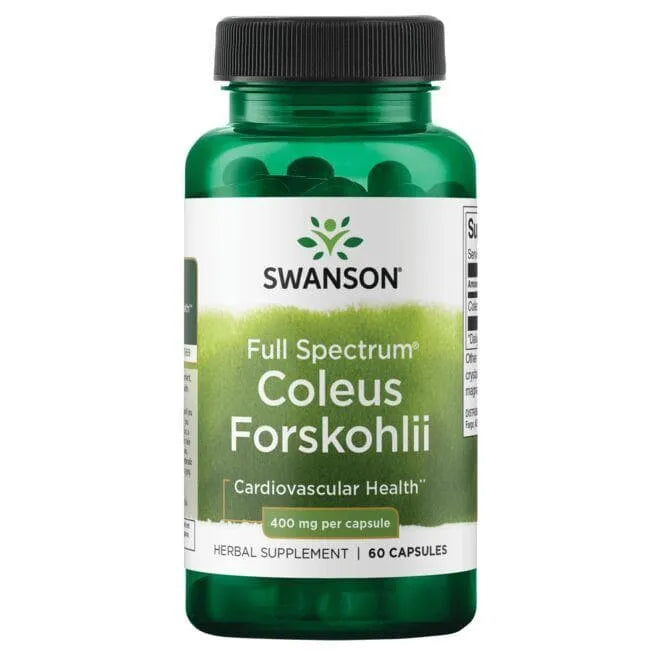 Coleus Forskohlii - 400 mg - N60 - Barzdotieji cimbžiedai - Swanson - Papildai