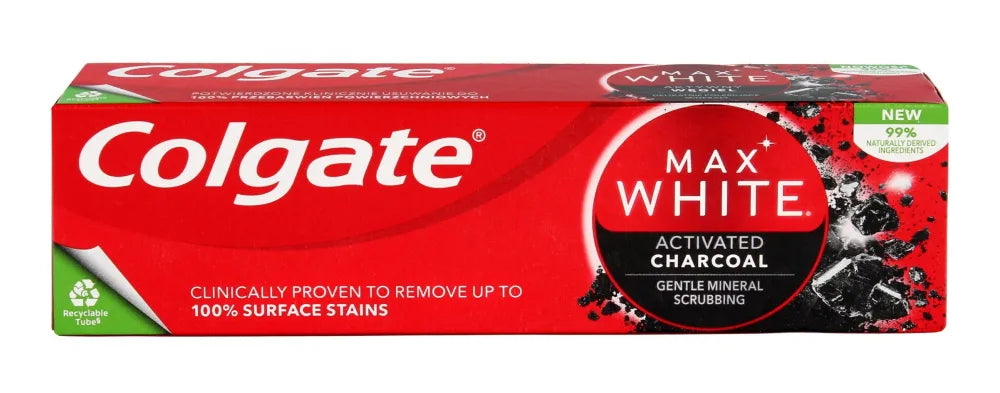 Colgate Max White Charcoal Dantų pasta 75ml - Kosmetika
