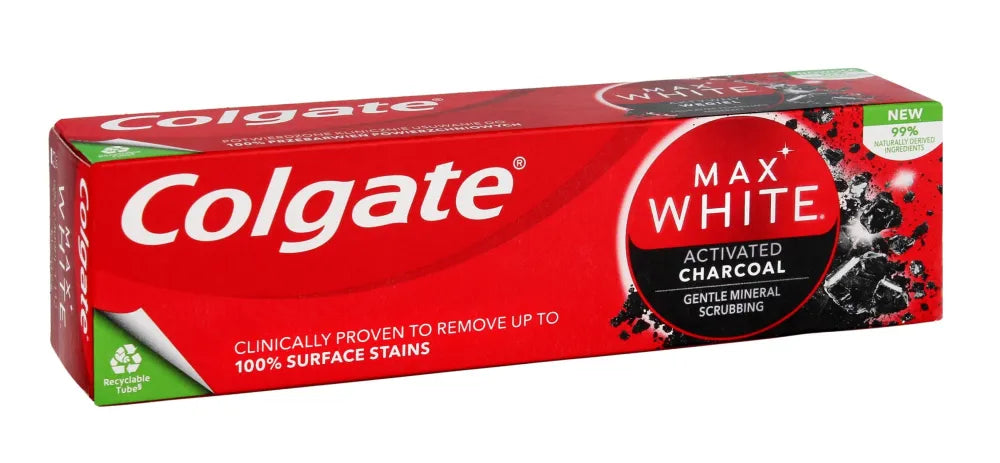 Colgate Max White Charcoal Dantų pasta 75ml - Kosmetika