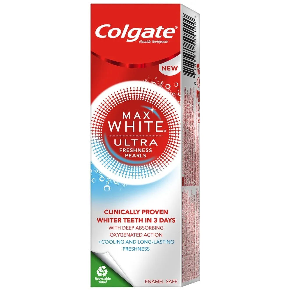 Colgate Max White Toothpaste - Ultra Freshness Pearls 50ml - gaivumo perlai - Kosmetika