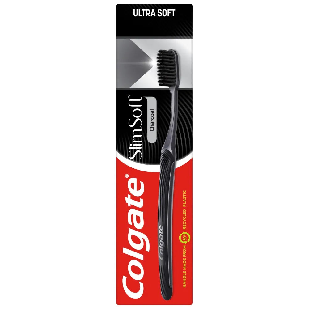 COLGATE Slim Soft Charcoal Toothbrush - ultra minkštas - Kosmetika