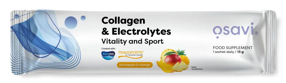 Collagen Electrolytes Vitality and Sport Pineapple & Mango - 13g (1 serving) - Osavi - Papildai