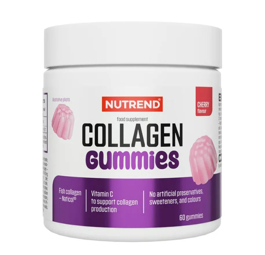 Collagen Gummies Cherry - 60 - Nutrend - Sporto papildai