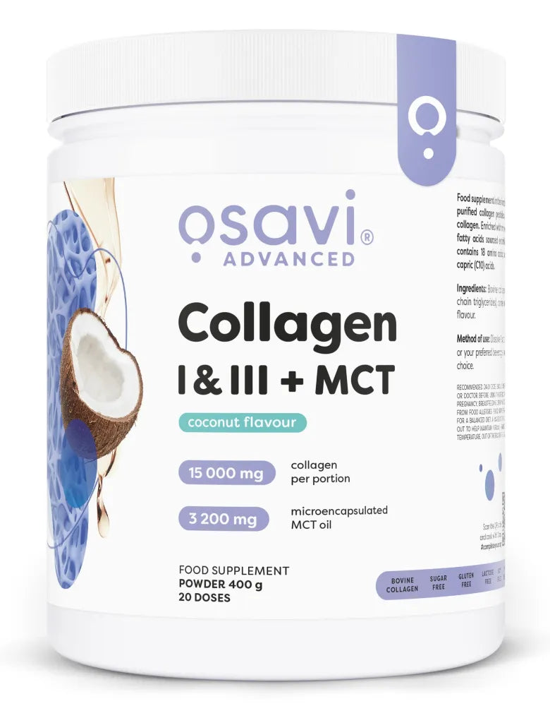 Collagen I & III + MCT Coconut - 400g - Osavi - Papildai