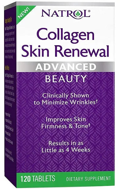 Collagen Skin Renewal - 120 tabs - Natrol - Papildai