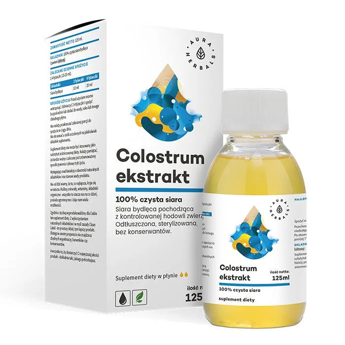 Colostrum extract 100% pure bovine - 125 ml - AURA HERBALS - Papildai