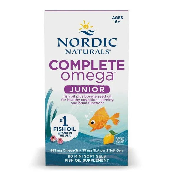 Complete Omega Junior 283mg Lemon - 90 mini softgels - Nordic Naturals - Papildai
