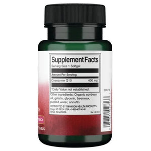 CoQ10 - 400 mg - N30 - Širdžiai - Kofermentas Q10 - Swanson - Papildai
