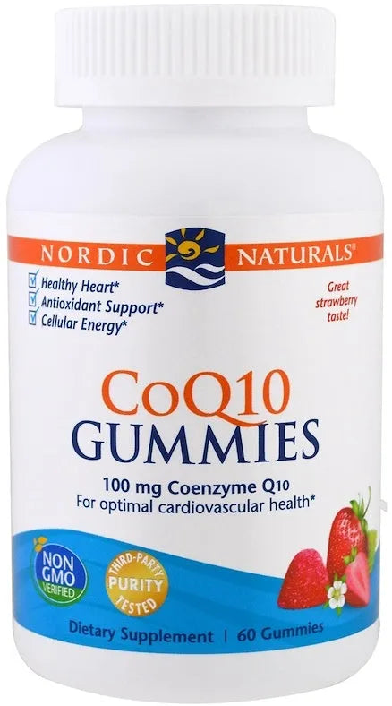 CoQ10 Gummies 100mg Strawberry - 60 - Nordic Naturals - Papildai