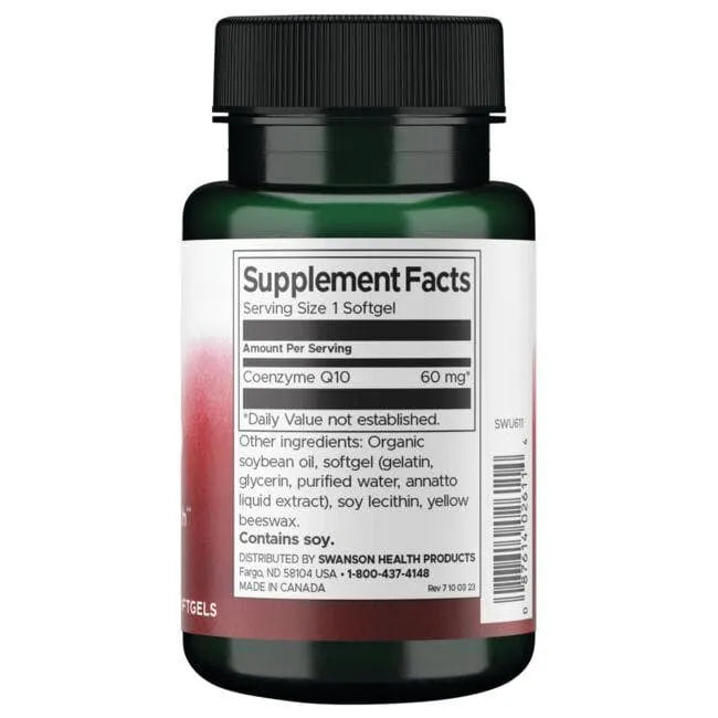CoQ10 - Kofermentas - 60 mg - N120 - Swanson - Papildai
