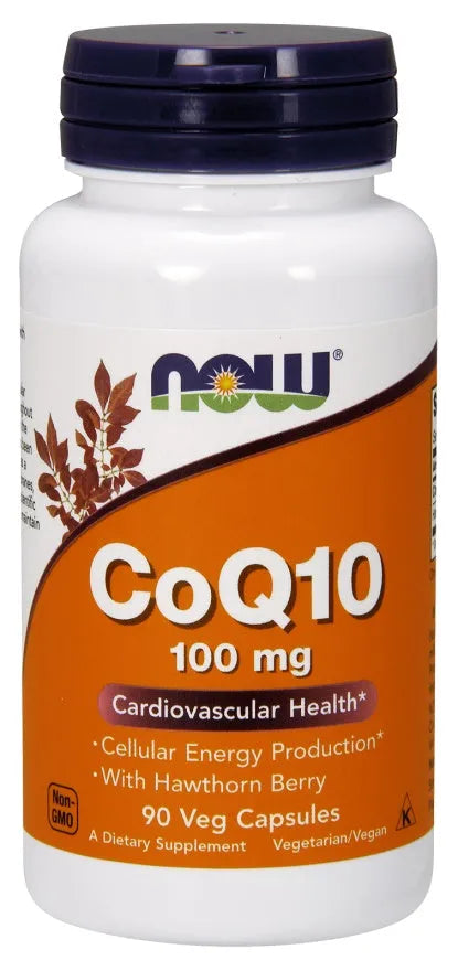 CoQ10 with Hawthorn Berry 100mg - 90 vcaps - NOW Foods - Papildai