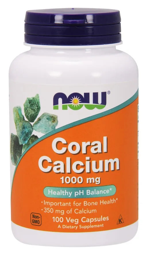 Coral Calcium 1000mg - 100 vcaps - NOW Foods - Papildai