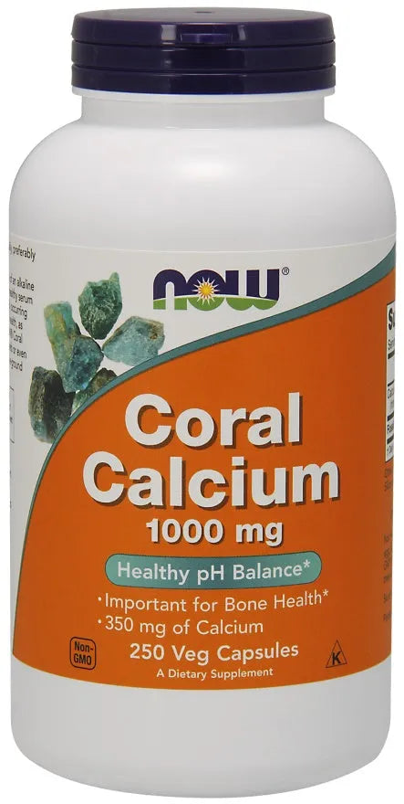Coral Calcium 1000mg - 250 vcaps - NOW Foods - Papildai